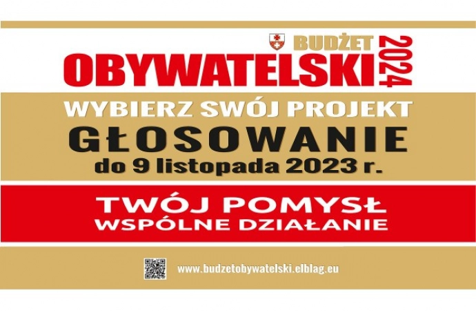 Mieszkańcy Elbląga oddadzą głos w Budżecie Obywatelskim na 2024 rok.